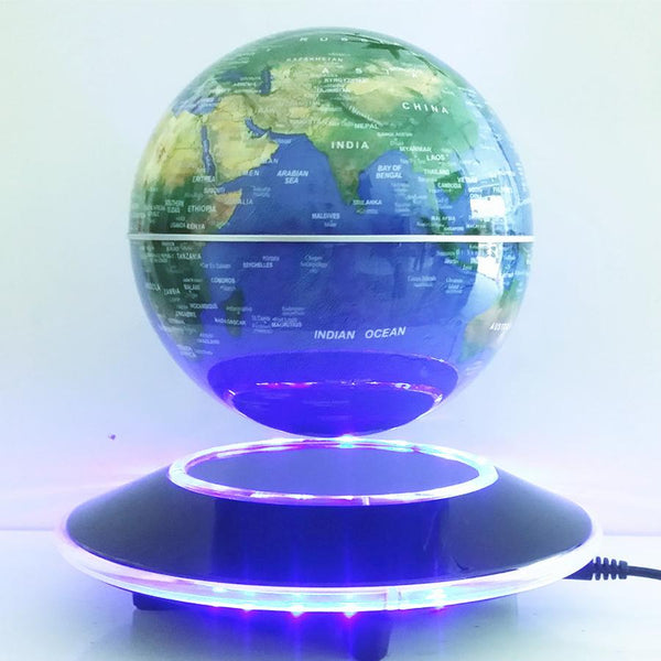 Electronic Magnetic Levitation Floating Globe World Map with LED Lights - LADSPAD.UK
