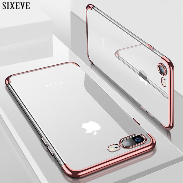 SIXEVE Silicon Clear Soft Case for iPhone X 10 XS Max XR iPhone 6S 6 s 6Plus 6SPlus iPhone 7 8 7Plus 8Plus Phone Cover Casing