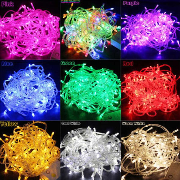 BHomify 10M 100 Led String Garland Christmas Tree Fairy Light Luce Waterproof Home Garden Party Outdoor Holiday Decoration - LADSPAD.UK