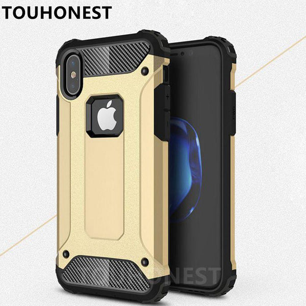 For iPhone XS Max XR Case Hard Rugged Case For iphone X 7 8 plus 6S 6 plus 5S SE 5 Hybrid Armor Phone Cover Double Protect Slim