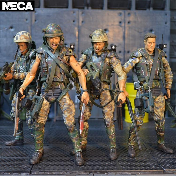NECA Colony Marine Corps Mercenary Soliders AVP Predator Aliens 2 7inch movable doll Action Figure