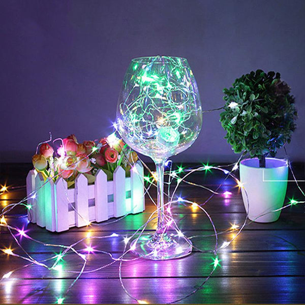 New 2M 5M 10M Copper Silver Wire LED String lights Waterproof Holiday lighting For Fairy Christmas Tree Wedding Party Decoration